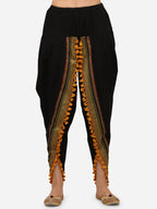 Black Dhoti with Zari Boarder and Pom pom detailing (MFDHOTI10)