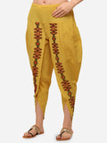 Mustard Dhoti wth with broad embroidery at the edges (MFDHOTI12)