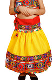 Banjara India Kutchi Emboidered Black Girls Chaniya Choli with Dupatta (CC-DMN) - Yellow