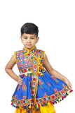 Embroidered Kedia Dhoti Set For Boys & Girls- KD-RGR-Blue