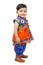 Embroidered Kedia Dhoti Set For Boys & Girls- KD-BGD-Orange