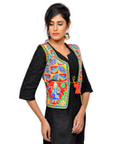 Dupion Silk Kutchi Embroidered Waist Length Jacket/Koti/Shrug (Disco) - MJK-DISCO03