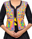 Dupion Silk Kutchi Embroidered Waist Length Jacket/Koti/Shrug (Disco) - MJK-DISCO05