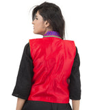 Banjara India Women's Dupion Silk Kutchi Embroidered Sleeveless Waist Length Jacket/Koti/Shrug (Garba) - MJK-GRB03 - Banjara India