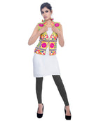 Banjara India Women's Dupion Silk Kutchi Embroidered Sleeveless Waist Length Jacket/Koti/Shrug (Haathi) - MJK-HTH05 - Banjara India