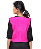 Dupion Silk Kutchi Embroidered Waist Length Jacket/Koti/Shrug (Chakkar) - MJK-CKKR06
