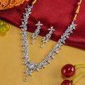 Charms Sparkling AD Jewellery Set with Earrings for Women/Girls (NECK-34)