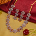 Charms Sparkling AD Jewellery Set with Earrings for Women/Girls (NECK-39)