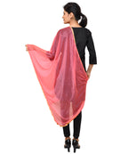 Net Lycra Plain Dupatta_Pink
