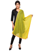 Net Lycra Plain Dupatta_Yellow