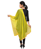 Net Lycra Plain Dupatta_Yellow