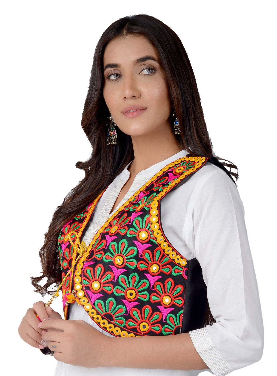 Cotton Kutchi Embroidered Short Jacket/Koti/Shrug (REG-101)