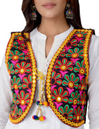 Cotton Kutchi Embroidered Short Jacket/Koti/Shrug (REG-101)