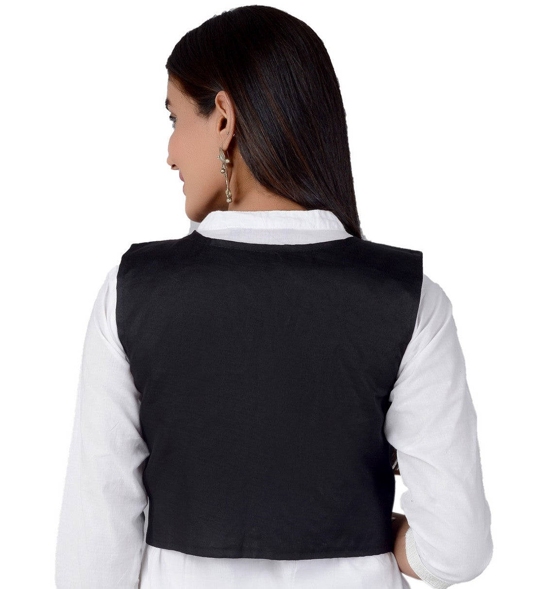 Cotton Kutchi Embroidered Short Jacket/Koti/Shrug (REG-102)