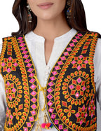 Cotton Kutchi Embroidered Short Jacket/Koti/Shrug (REG-103)