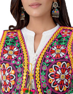 Cotton Kutchi Embroidered Short Jacket/Koti/Shrug (REG-105)