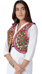 Cotton Kutchi Embroidered Short Jacket/Koti/Shrug (REG-106)