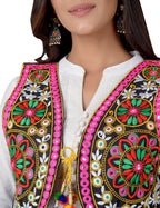 Cotton Kutchi Embroidered Short Jacket/Koti/Shrug (REG-106)