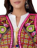Cotton Kutchi Embroidered Short Jacket/Koti/Shrug (REG-107)