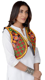 Cotton Kutchi Embroidered Short Jacket/Koti/Shrug (REG-108)