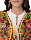 Cotton Kutchi Embroidered Short Jacket/Koti/Shrug (REG-108)