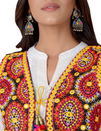 Cotton Kutchi Embroidered Short Jacket/Koti/Shrug (REG-109)