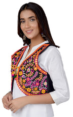 Cotton Kutchi Embroidered Short Jacket/Koti/Shrug (REG-111)
