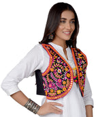 Cotton Kutchi Embroidered Short Jacket/Koti/Shrug (REG-111)