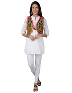 Cotton Kutchi Embroidered Short Jacket/Koti/Shrug (REG-112)