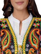 Cotton Kutchi Embroidered Short Jacket/Koti/Shrug (REG-113)
