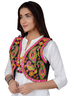 Cotton Kutchi Embroidered Short Jacket/Koti/Shrug (REG-114)
