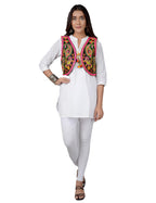 Cotton Kutchi Embroidered Short Jacket/Koti/Shrug (REG-114)