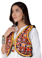 Cotton Kutchi Embroidered Short Jacket/Koti/Shrug (REG-115)
