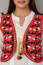 Cotton Kutchi Embroidered Short Jacket/Koti/Shrug (REG-118)