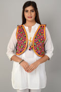 Cotton Kutchi Embroidered Short Jacket/Koti/Shrug (REG-119)