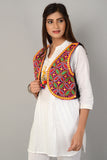 Cotton Kutchi Embroidered Short Jacket/Koti/Shrug (REG-119)