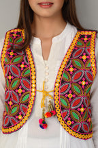Cotton Kutchi Embroidered Short Jacket/Koti/Shrug (REG-119)