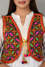 Cotton Kutchi Embroidered Short Jacket/Koti/Shrug (REG-120)