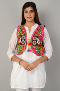 Cotton Kutchi Embroidered Short Jacket/Koti/Shrug (REG-121)