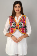 Cotton Kutchi Embroidered Short Jacket/Koti/Shrug (REG-122)