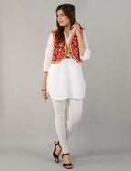 Cotton Kutchi Embroidered Short Jacket/Koti/Shrug (REG-123)