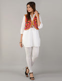 Cotton Kutchi Embroidered Short Jacket/Koti/Shrug (REG-123)