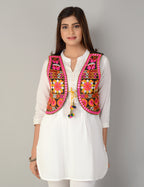 Cotton Kutchi Embroidered Short Jacket/Koti/Shrug (REG-125)