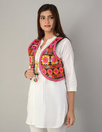 Cotton Kutchi Embroidered Short Jacket/Koti/Shrug (REG-125)