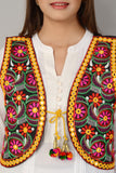 Cotton Kutchi Embroidered Short Jacket/Koti/Shrug (REG-128)