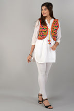 Cotton Kutchi Embroidered Short Jacket/Koti/Shrug (REG-129)