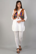 Cotton Kutchi Embroidered Short Jacket/Koti/Shrug (REG-131)