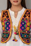 Cotton Kutchi Embroidered Short Jacket/Koti/Shrug (REG-131)