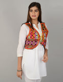 Cotton Kutchi Embroidered Short Jacket/Koti/Shrug (REG-132)