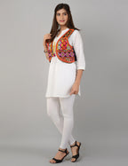Cotton Kutchi Embroidered Short Jacket/Koti/Shrug (REG-132)